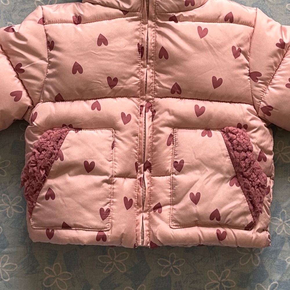 SOLD OUT! Jessica Simpson size 12mo. Puffer Jacket Pink - Picture 4 of 10